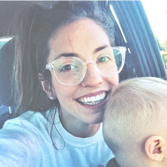 Cateye clear plastic eyeglass frames big round NWT - Picture 7 of 9